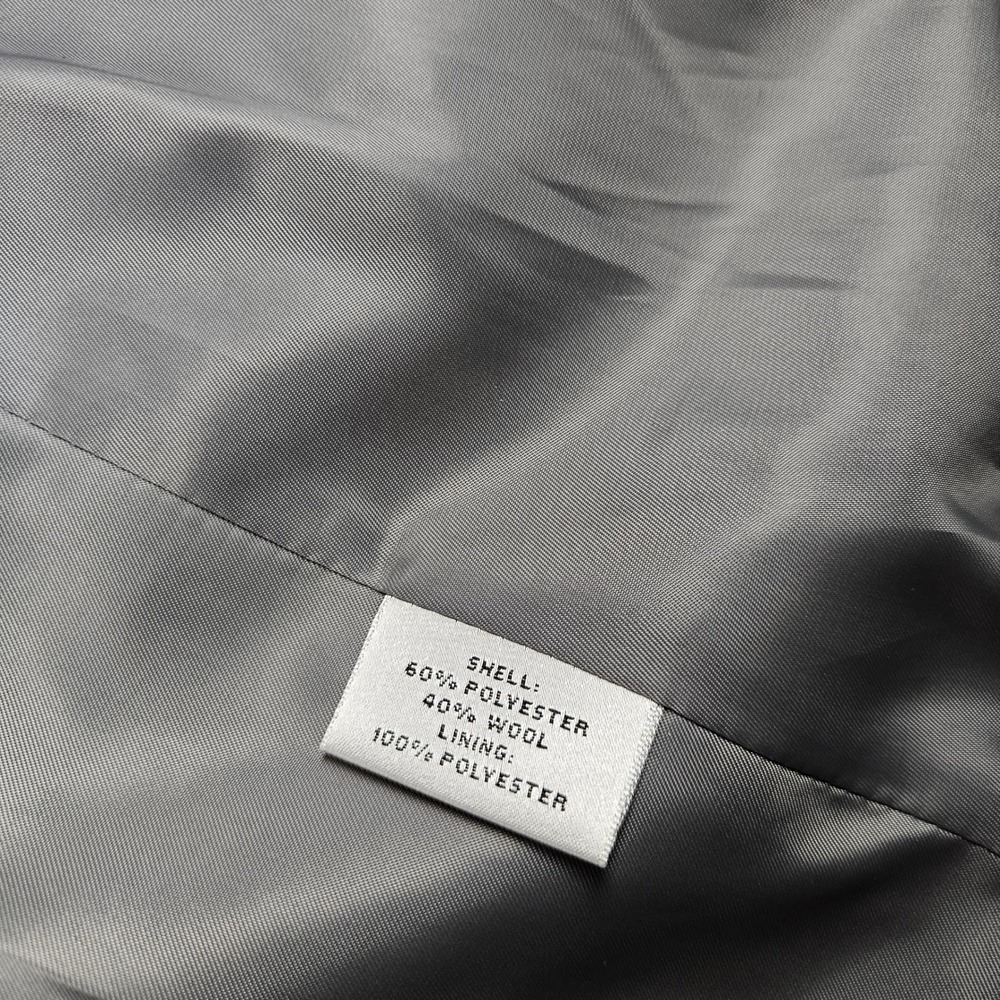 Preston & York Grey Herringbone Wool Blend Coat Portrait Collar Size 8 - Picture 8 of 9